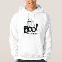 Süßes Gespenst Boo und fröhliches Halloween-Cartoo