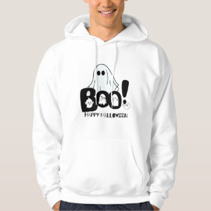 Süßes Gespenst Boo und fröhliches Halloween-Cartoo Hoodie