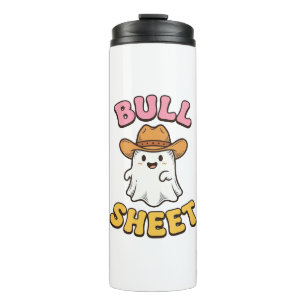 Süßes Gespenst-Cowboy-Vintage-Funny-T-Shirt Thermosbecher