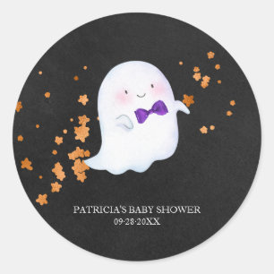 Süßes Gespenst Halloween Mädchen Baby Shower Klass Runder Aufkleber