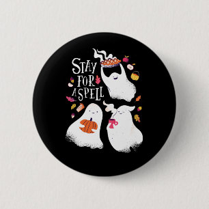 Süßes Gespenst Lustiges Halloween-Design Button