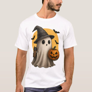 Süßes Gespenst mit Kürbis Halloween T-Shirt 👻