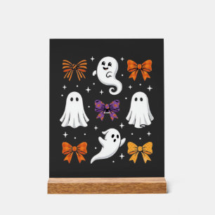 Süßes Gespenst mit Schleifen Halloween-Design_1 Acrylschild