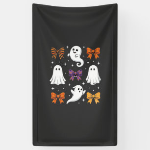 Süßes Gespenst mit Schleifen Halloween-Design_1 Banner
