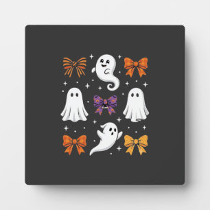 Süßes Gespenst mit Schleifen Halloween-Design_1 Fotoplatte