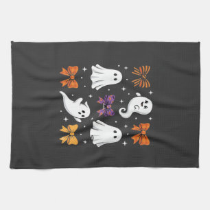 Süßes Gespenst mit Schleifen Halloween-Design_1 Geschirrtuch