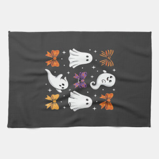 Süßes Gespenst mit Schleifen Halloween-Design_1 Geschirrtuch