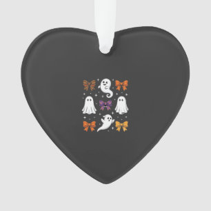 Süßes Gespenst mit Schleifen Halloween-Design_1 Ornament
