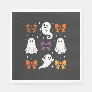 Süßes Gespenst mit Schleifen Halloween-Design_1 Serviette