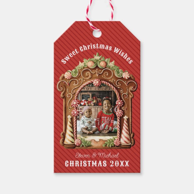 Süßes Gingerbrot Foto Geschenkanhänger (Vorderseite)