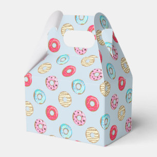 Süßes glasiertes Donut-Muster Hellblau Geschenkschachtel
