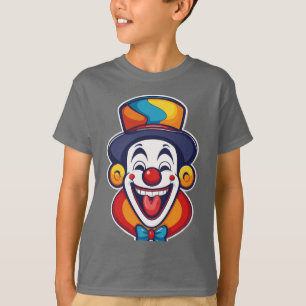 Süßes glückliches Clown-Kinder-Logo T-Shirt