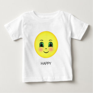 Süßes glückliches Gesicht Emoji Baby T-shirt