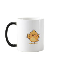 Süßes glückliches Huhn Minimal-Cartoon