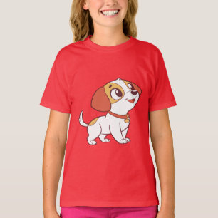 Süßes glückliches Welpen-Kinder-T-Shirt T-Shirt