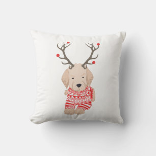 Süßes Golden Retriever Weihnachtsschlupf Pullover  Kissen