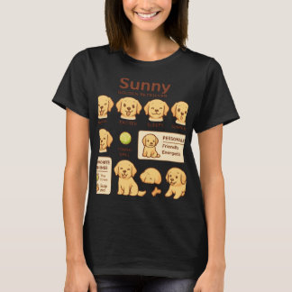 Süßes Golden Retriever Welpen-Stimmungsdiagramm T-Shirt
