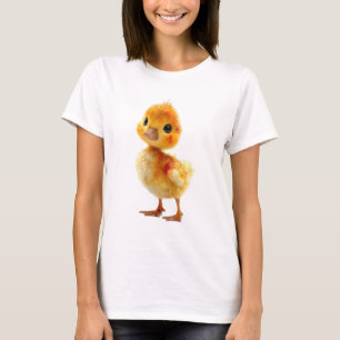 Süßes Goldenes Flausch Entlein Frauen T-Shirt