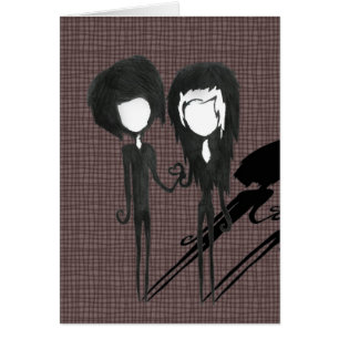 Süßes Goth-Mädchen und alternativer Kunstzeichnung
