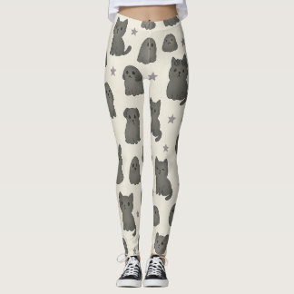 Süßes Gothic-Haustier-Muster – Geister-Tier  Leggings