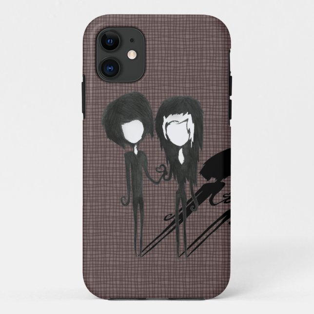 Süßes gothisches Emo-Pärchen Junge und Mädchen Case-Mate iPhone Hülle (Rückseite)