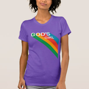 Süßes Gottes Mädchen Regenbogen Inspirierend Chris T-Shirt