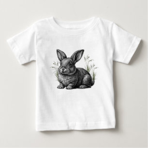 Süßes graues Kaninchen Baby T-shirt