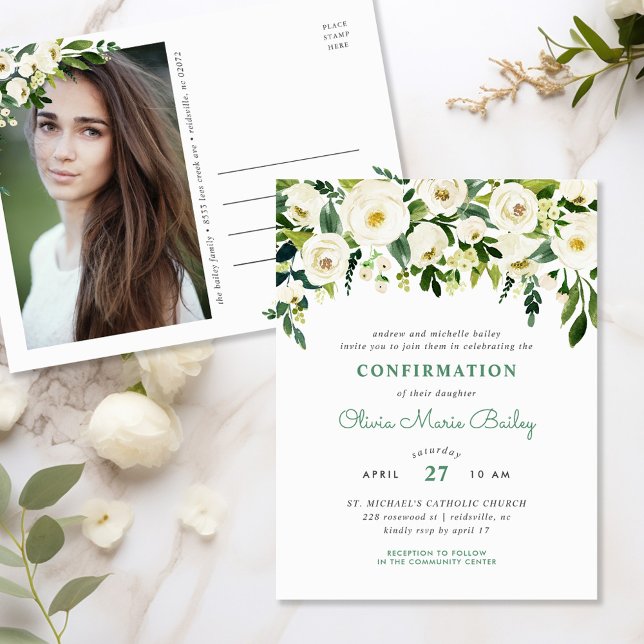 Süßes Grün Foto Bestätigung Einladung (Von Creator hochgeladen)
