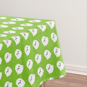 Süßes grünes Gespenst-Muster – Halloween-Design Tischdecke