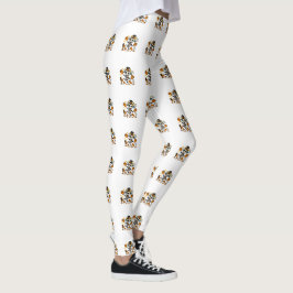 Süßes gruseliges Skelett-Ziegen-Bild mit Zylinder Leggings