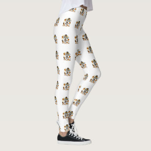 Süßes gruseliges Skelett-Ziegen-Bild mit Zylinder Leggings