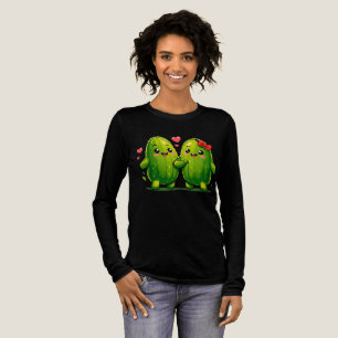 Süßes Gurken-Pärchen Lustiges Kawaii-Gurken-T-Shir Tri-Blend Shirt