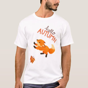 Süßes Hallo Herbst Blätter Männer T-Shirt