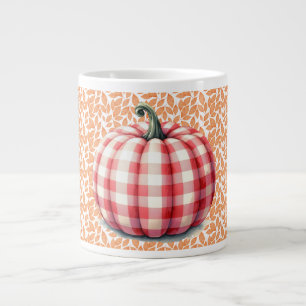 Süßes Hallo Herbst Karo Kürbis Jumbo-Tasse