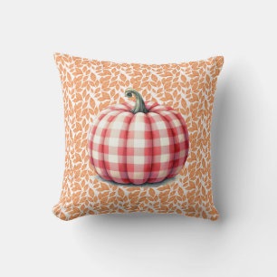 Süßes Hallo Herbst Karo Kürbis Kissen