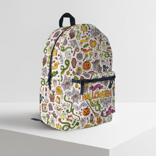 Süßes Halloween-Doodle-Muster Bedruckter Rucksack
