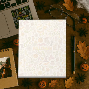 Süßes Halloween-Doodle-Muster Notizblock