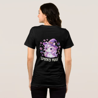 Süßes Halloween-Einhorn-Hexe-spukende Magie-Pastel Tri-Blend Shirt