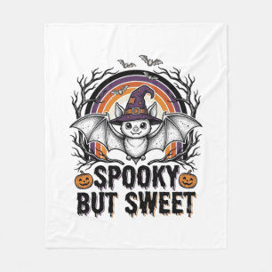 Süßes Halloween-Fledermaus-Vintage-Stich Süßes Hal Fleecedecke