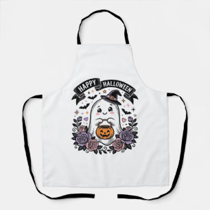 Süßes Halloween-Geist-Kürbis-Vintage-Shirt-Design_ Schürze
