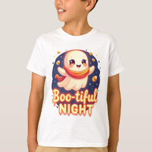 Süßes Halloween-Geist Nacht T-Shirt Design