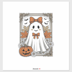 Süßes Halloween-Geist Vintage-Stickerei-Shirt-Desi Aufkleber