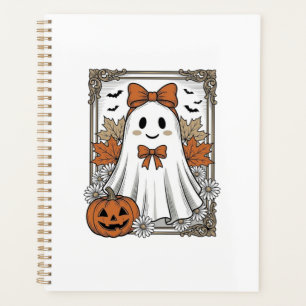 Süßes Halloween-Geist Vintage-Stickerei-Shirt-Desi Planer
