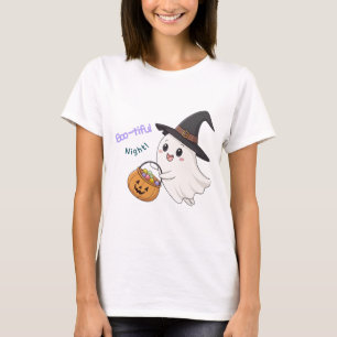 Süßes Halloween-Geister-Frauen-T-Shirt T-Shirt