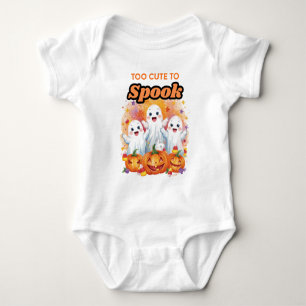 Süßes Halloween-Geister-Shirt, Zu süß zum Erschrec Baby Strampler