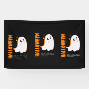 Süßes Halloween-Geisterbanner - Gruseliges Schwarz Banner