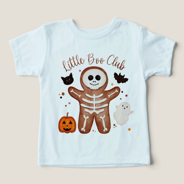 Süßes Halloween-Gingerbread-Skeleton-Kinder-T-Shir (Design Vorderseite)