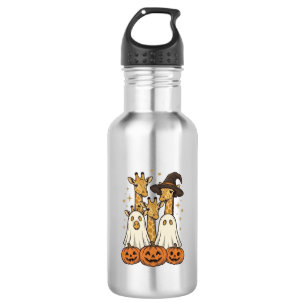 Süßes Halloween-Giraffen-Geister-Kürbis-Shirt-Desi Edelstahlflasche
