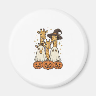 Süßes Halloween-Giraffen-Geister-Kürbis-Shirt-Desi Magnet
