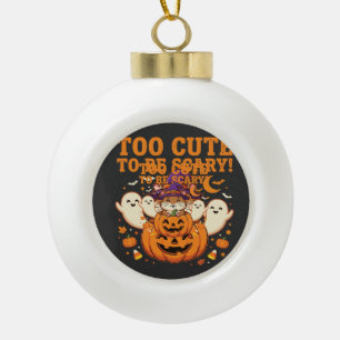 Süßes Halloween Hamster Kürbis Geist Design_1 Keramik Kugel-Ornament